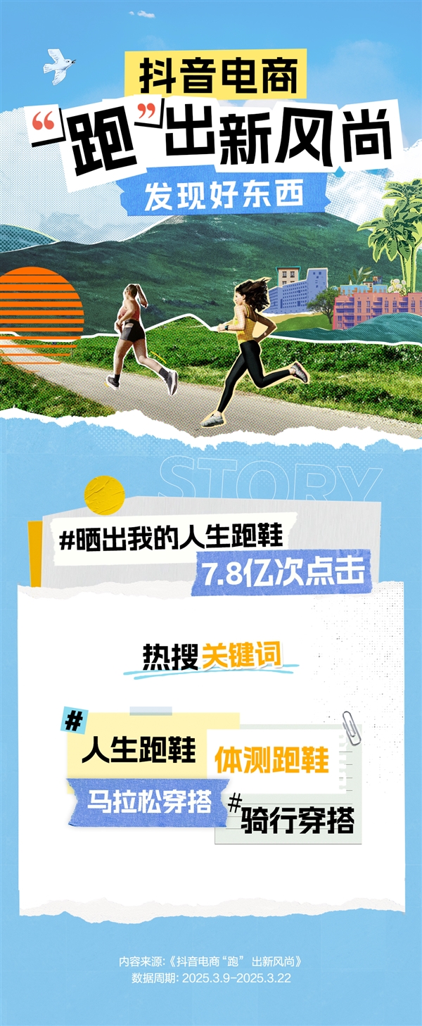 春日运动消费升温 抖音电商跑鞋成交额环比增长149%6686体育入口(图1)